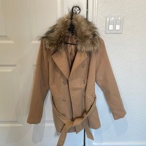 Forever 21 Women's Faux Fur-collar Coat